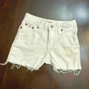 Polo Ralph Lauren Cut-Off White Denim Shorts Girl’s size 3T